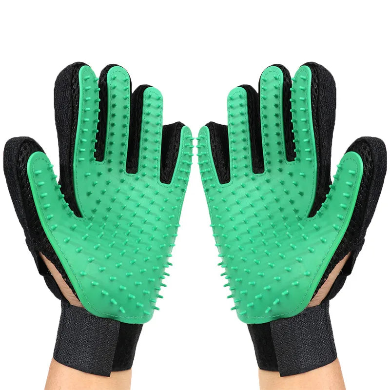 Gants brosse pour poils de chiens