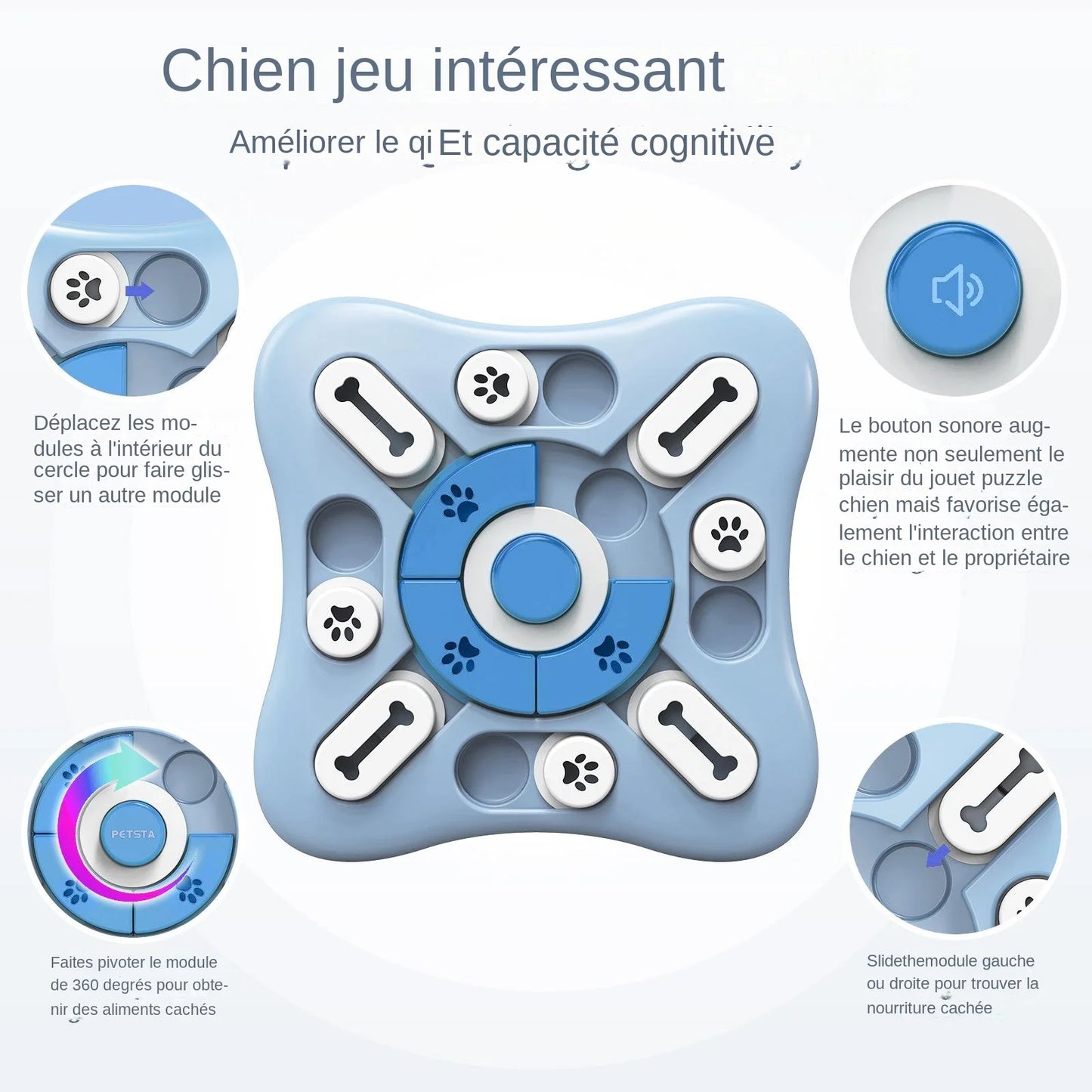 Puzzle interactif pour chiens