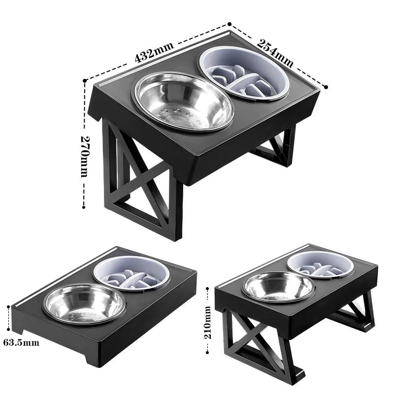 Gamelle avec socle réglable pour chiens